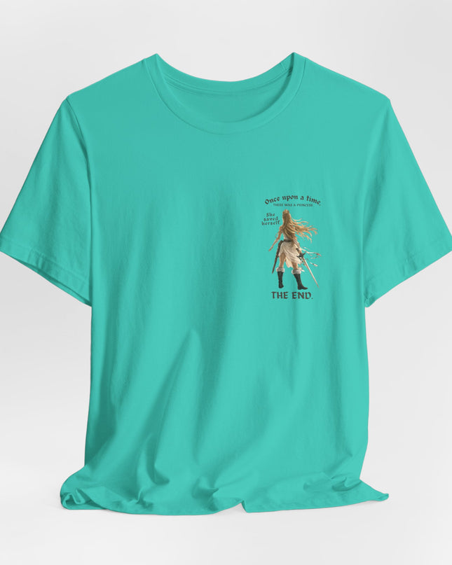 "She Saved Herself" (ink both sides) Unisex Jersey Short Sleeve Tee
