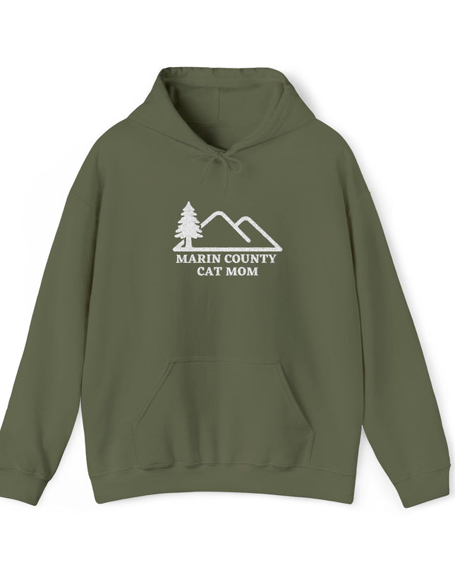 "Marin County Cat Mom" Unisex Heavy Blend Hooded Sweatshirt