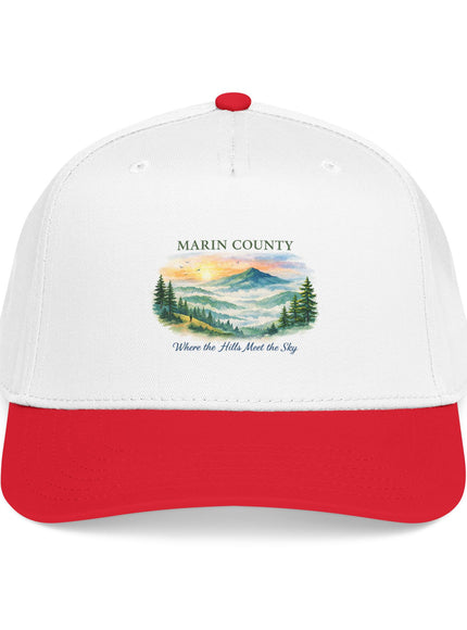 "Marin County, Where the Hills Meet the Sky" Mid Profile Baseball Cap