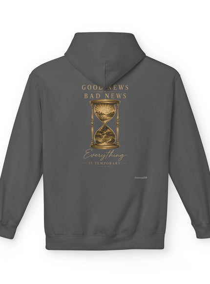 "Good News, Bad News, Everything is Temporary" Unisex Midweight Softstyle Fleece Hoodie