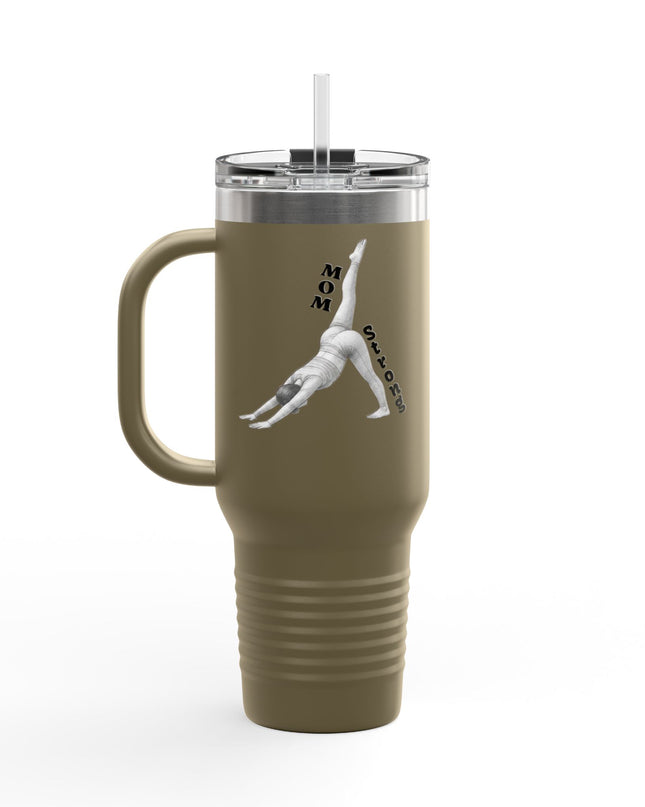 "Mom Strong Pilates" Insulated Travel Mug, 40oz