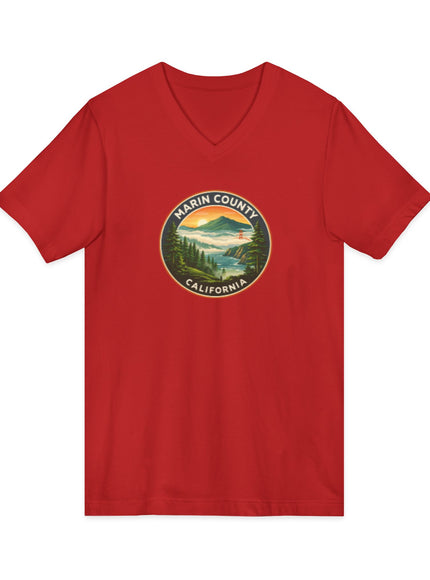 "Above the fog" Unisex Jersey Short Sleeve V-Neck Tee