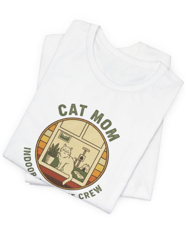 "Cat Mom Indoor Adventure Crew" Unisex Jersey Short Sleeve Tee