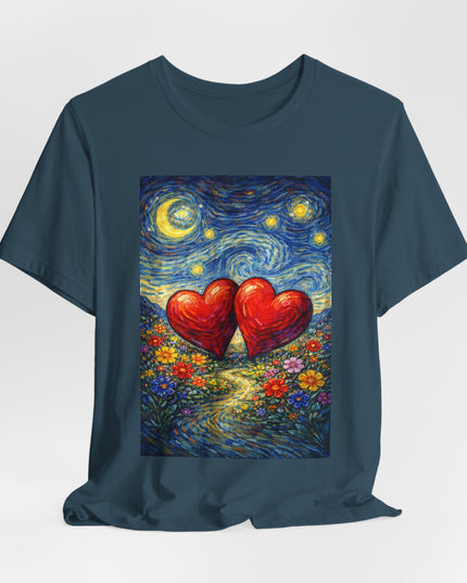 "Valentine's Day - Vincent Van Gogh Style" Unisex Jersey Short Sleeve Tee