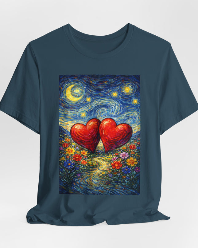 "Valentine's Day - Vincent Van Gogh Style" Unisex Jersey Short Sleeve Tee