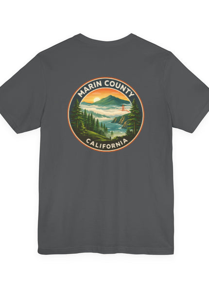 "Marin County - Above the Fog - No Text" (2-sided) Unisex Jersey Short Sleeve Tee