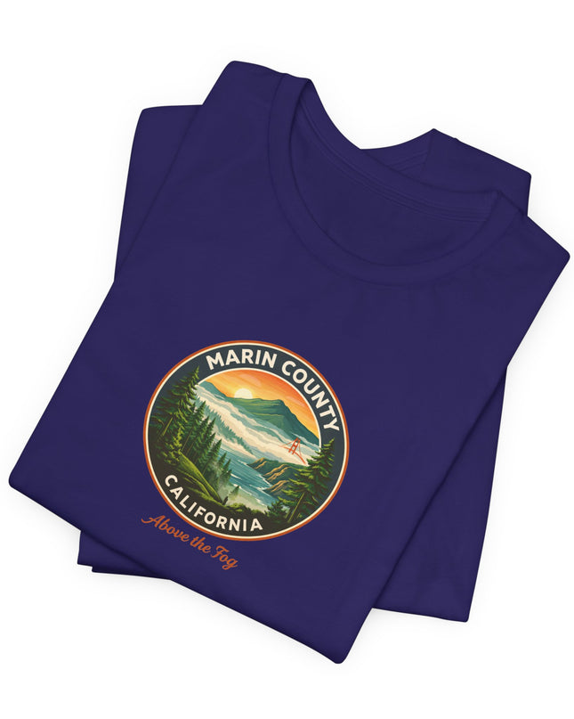 "Marin County, Above the Fog" Unisex Jersey Short Sleeve Tee