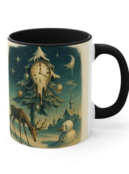 "Classic Christmas Scene (Salvador Dali Style)"  Accent Mug