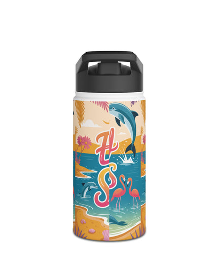 "February in Florida, Energy for Success" Stainless Steel Water Bottle, Standard Lid