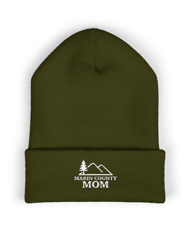 "Marin County Mom" Classic Cuffed Beanie (Embroidery)