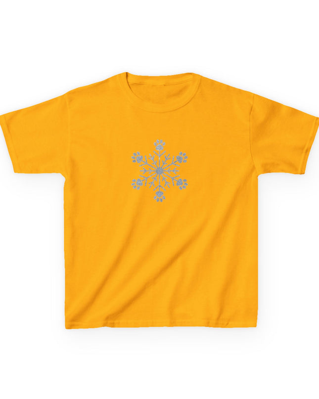 "Snowflake with Paws" Kids Heavy Cotton Tee