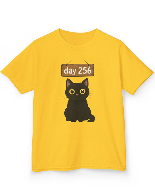 Day 256, no blinking black cat Kids Heavy Cotton Tee by Gildan 5000B