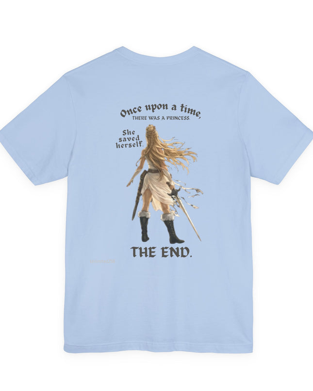 "She Saved Herself" (ink both sides) Unisex Jersey Short Sleeve Tee