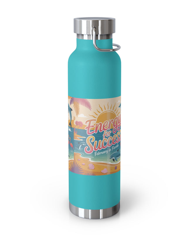 "February in Florida, Energy for Success" Copper Vacuum Insulated Bottle, 22oz