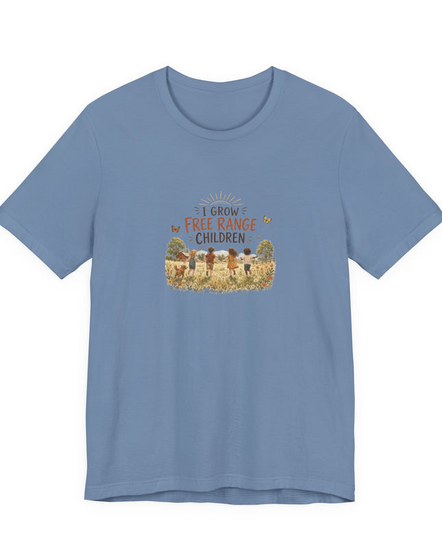 "I Grow Free Range Children" Unisex Jersey Cotton Tee