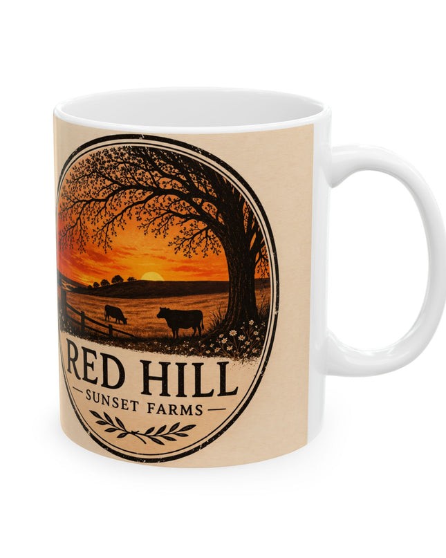 "Red Hill Sunset Farms" Ceramic Mug, (11oz, 15oz)