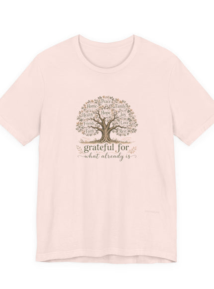 "Grateful For What Already Is" Unisex Jersey Short Sleeve Tee