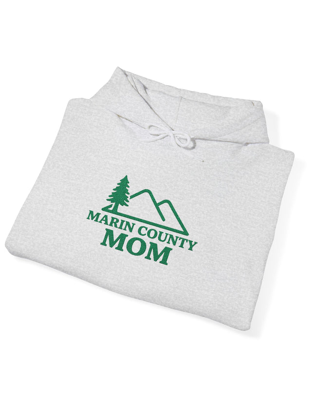 "Marin County Mom" Embroidered Unisex Heavy Blend Hooded Sweatshirt