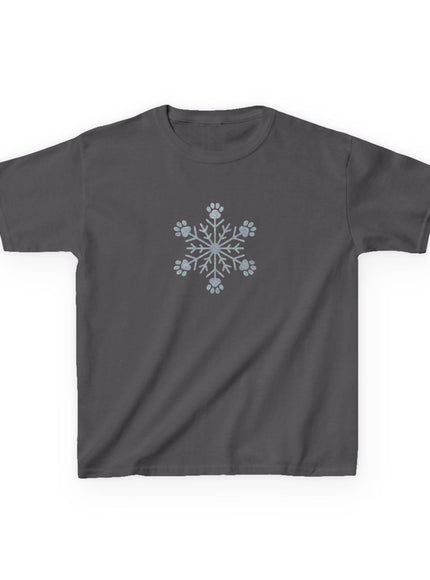 "Snowflake with Paws" Kids Heavy Cotton Tee