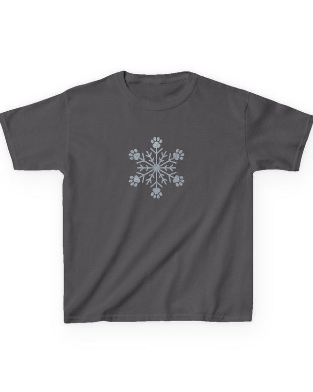 "Snowflake with Paws" Kids Heavy Cotton Tee