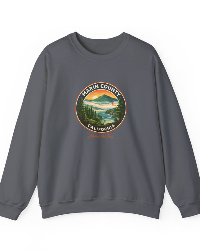 "Marin County, Above the Fog" Unisex Heavy Blend Crewneck Sweatshirt