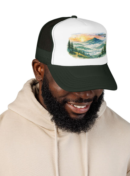 "Marin County, Where the Hills Meet the Sky" Foam Trucker Hat