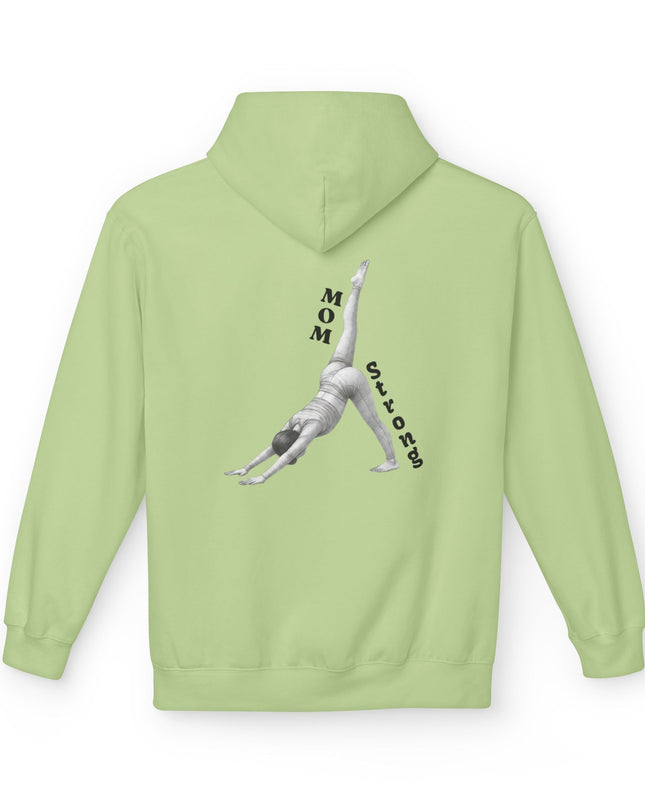 "Mom Strong Pilates" (Darker ink on both sides) Unisex Midweight Softstyle Fleece Hoodie