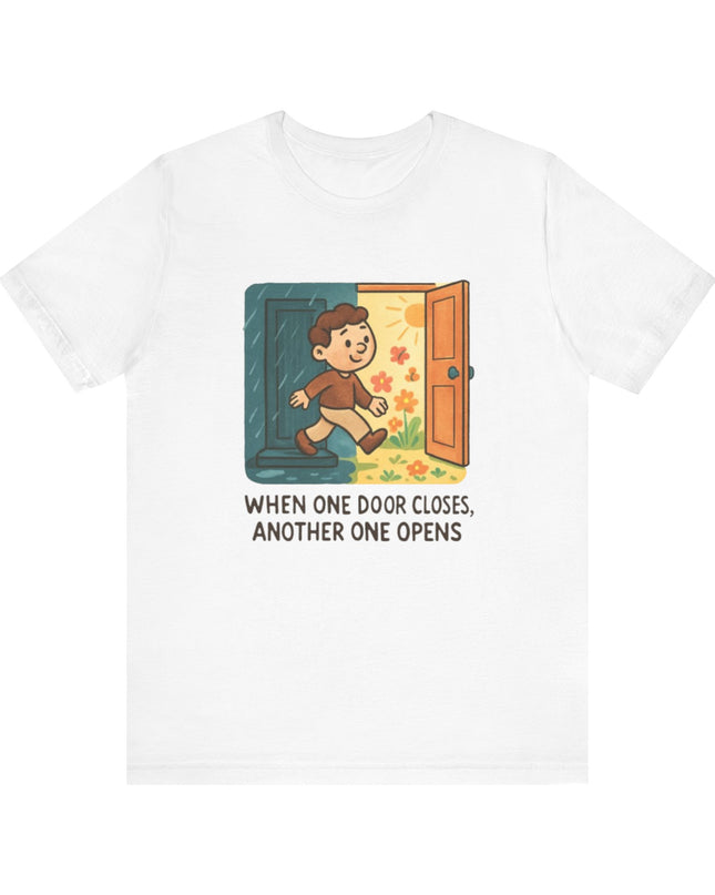 "Door Closes" Unisex Jersey Short Sleeve Tee