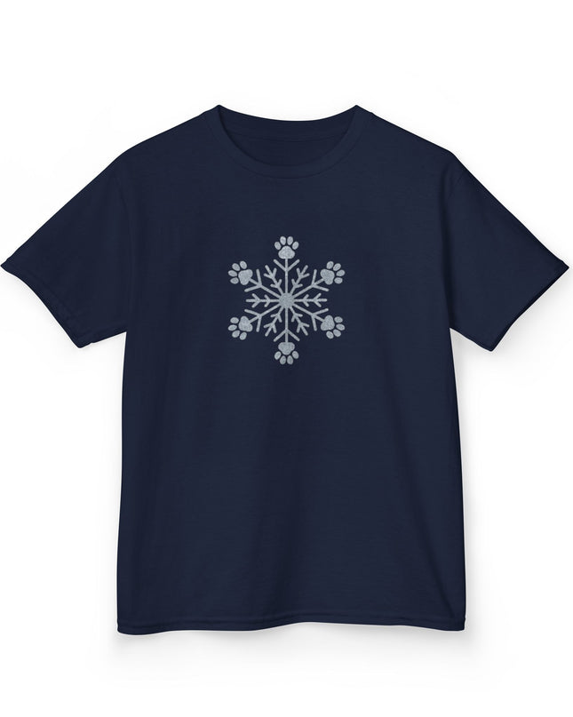 "Snowflake with Paws" Kids Heavy Cotton Tee