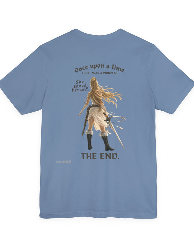 "She Saved Herself" (ink both sides) Unisex Jersey Short Sleeve Tee