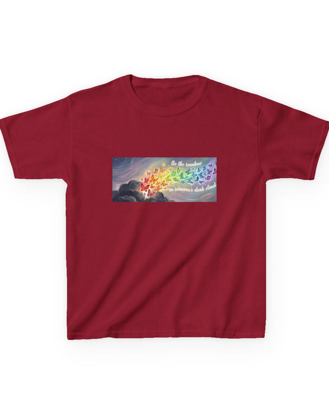 "Be the Rainbow in Someone's Dark Cloud" Kids Heavy Cotto Tee
