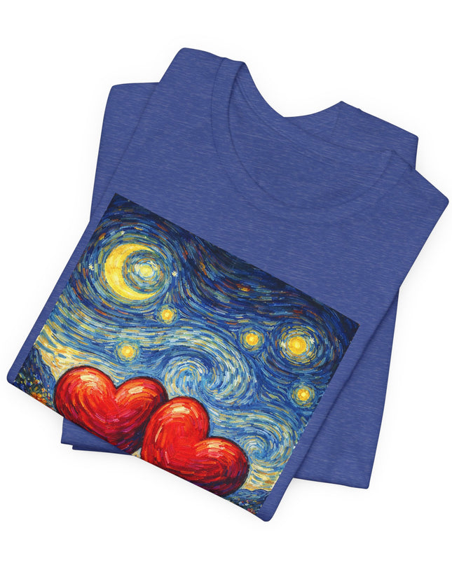 "Valentine's Day - Vincent Van Gogh Style" Unisex Jersey Short Sleeve Tee