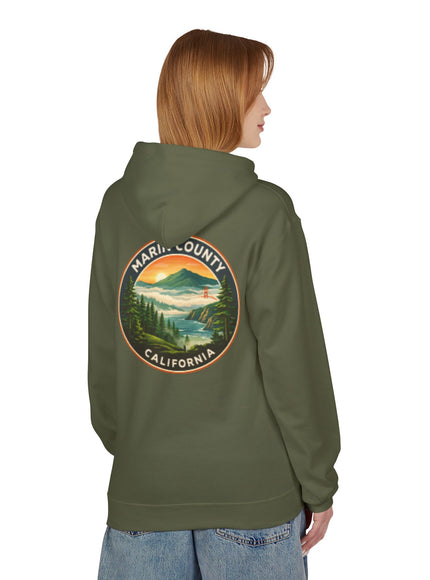 "Marin County, Above the Fog- no text" Unisex Midweight Softstyle Fleece Hoodie