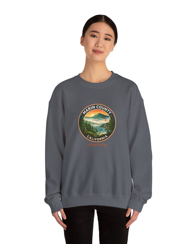 "Marin County, Above the Fog" Unisex Heavy Blend Crewneck Sweatshirt