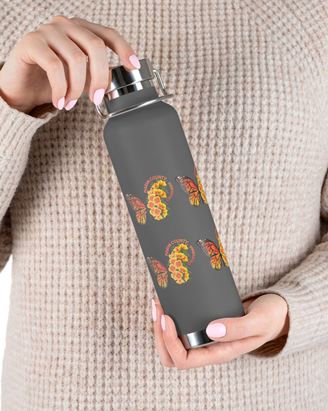 "Butterflies and Poppies Marin County, California" Copper Vacuum Insulated Bottle, 22oz