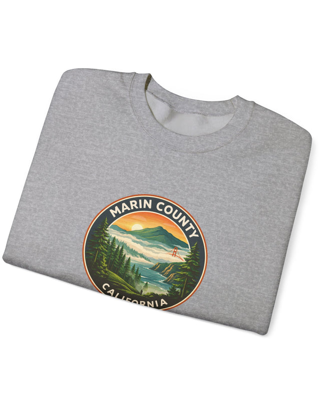 "Marin County, Above the Fog" Unisex Heavy Blend Crewneck Sweatshirt