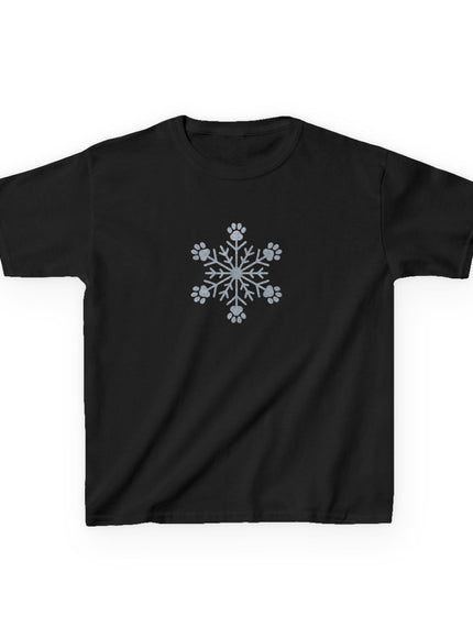 "Snowflake with Paws" Kids Heavy Cotton Tee