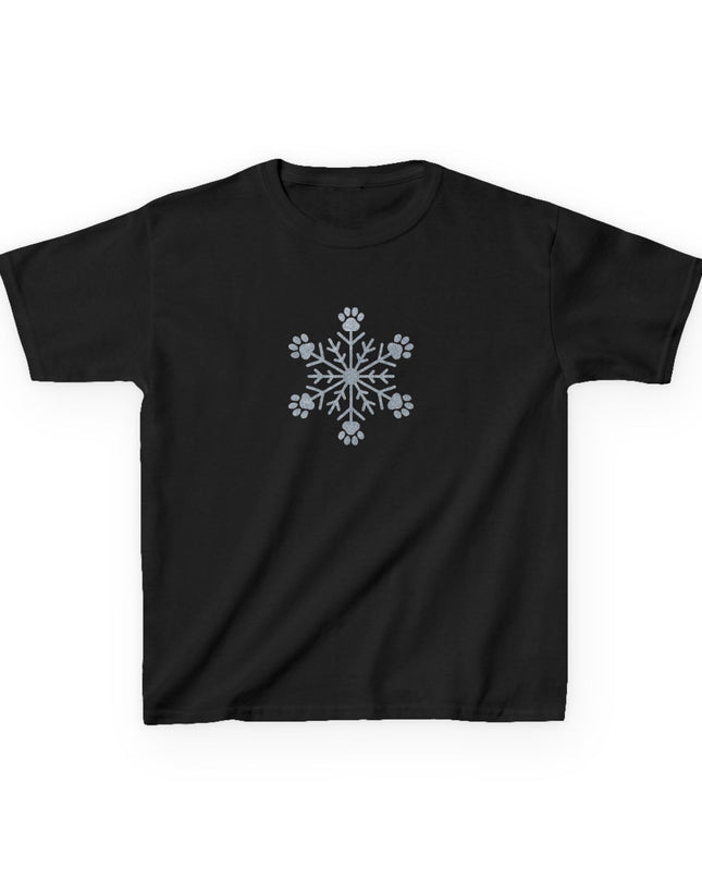 "Snowflake with Paws" Kids Heavy Cotton Tee