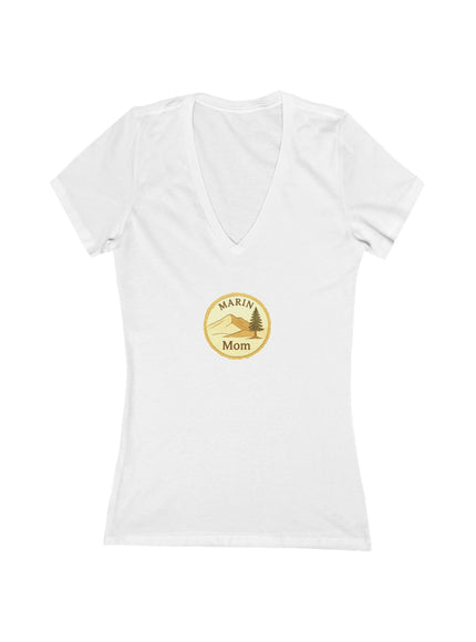 "Marin Mom" Women's Jersey Short Sleeve Deep V-Neck Tee