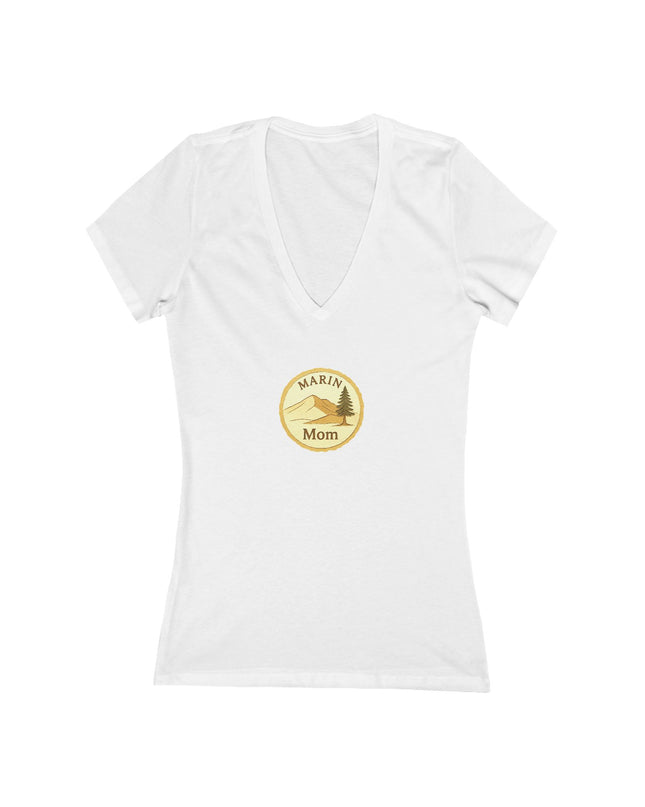 "Marin Mom" Women's Jersey Short Sleeve Deep V-Neck Tee