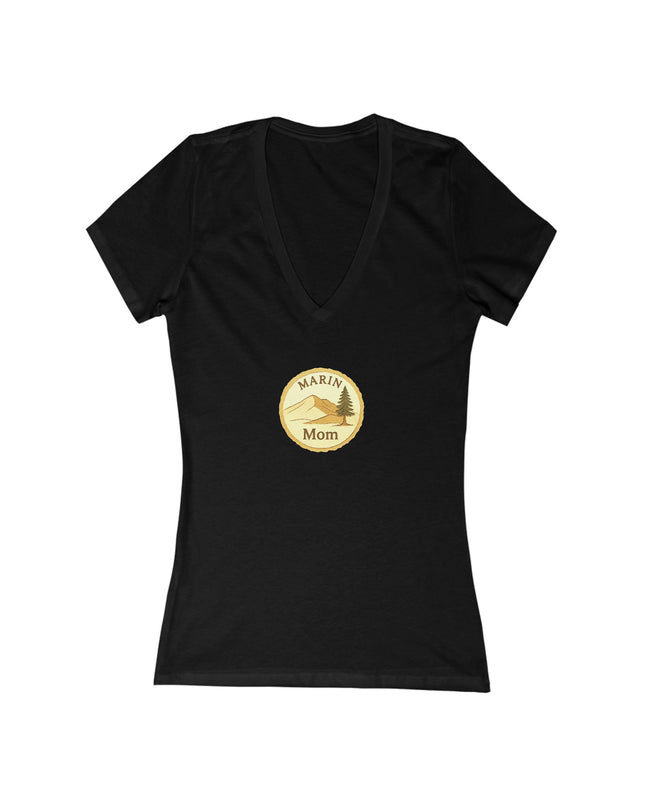 "Marin Mom" Women's Jersey Short Sleeve Deep V-Neck Tee