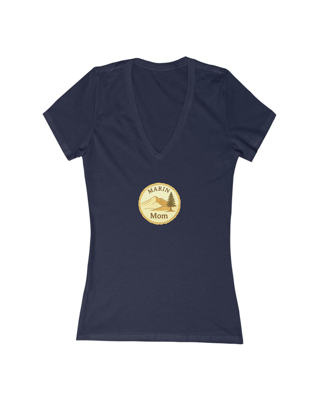 "Marin Mom" Women's Jersey Short Sleeve Deep V-Neck Tee