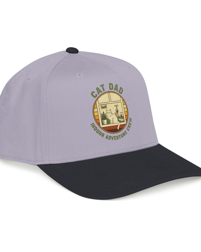 "Cat Dad Indoor Adventure Crew" Mid Profile Baseball Cap
