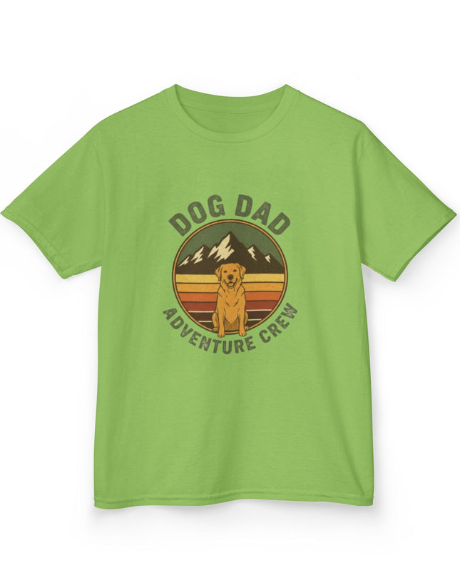 "Dog Dad Adventure Crew" Kids Heavy Cotton Tee