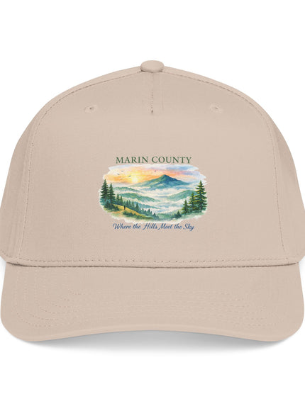 "Marin County, Where the Hills Meet the Sky" Mid Profile Baseball Cap