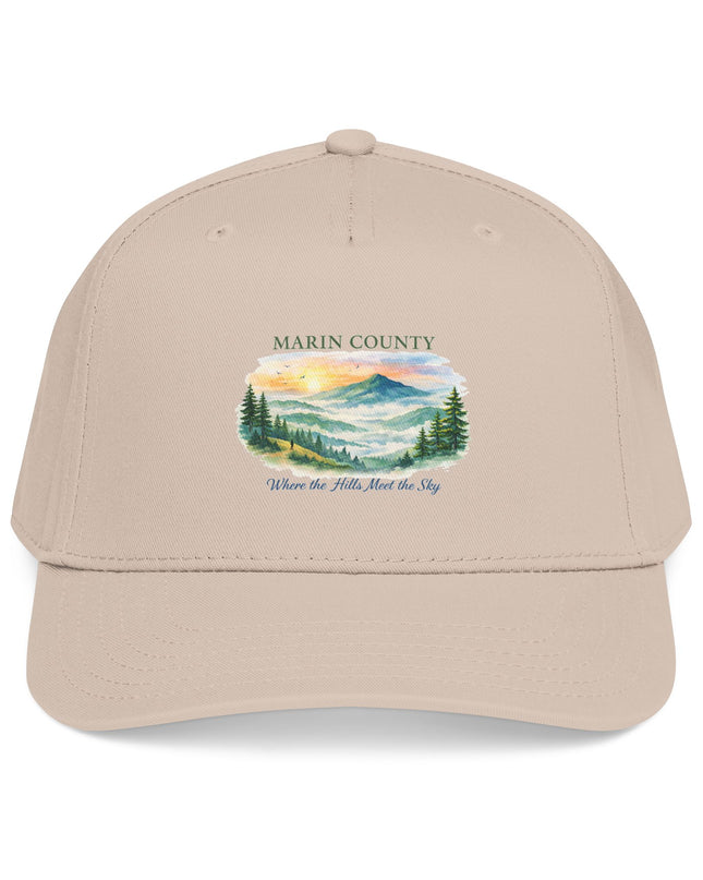 "Marin County, Where the Hills Meet the Sky" Mid Profile Baseball Cap
