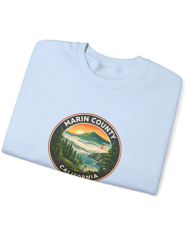 "Marin County, Above the Fog" Unisex Heavy Blend Crewneck Sweatshirt