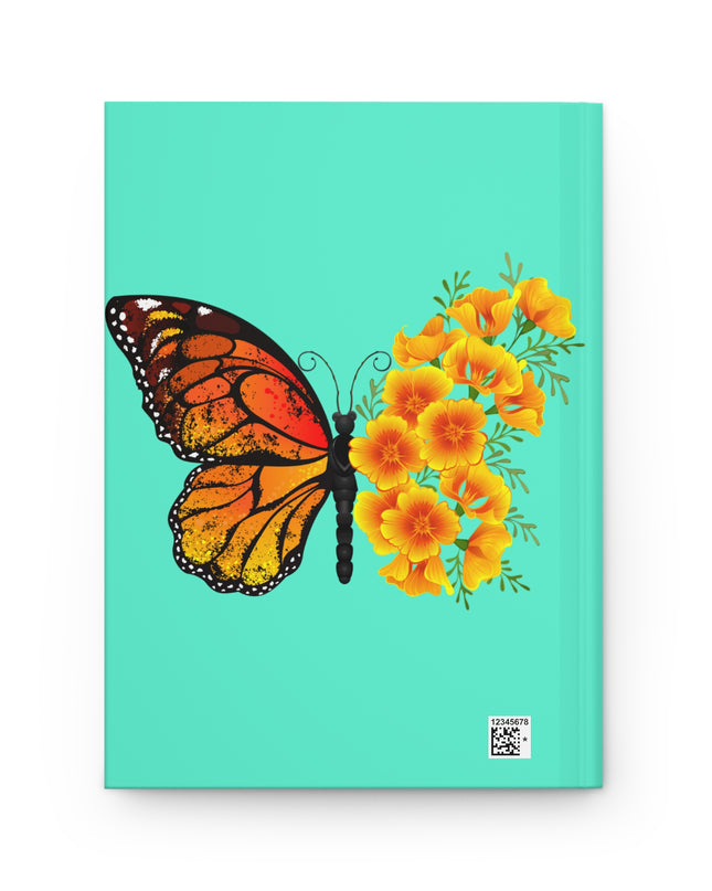 "Butterfly Poppies" Hardcover Journal Matte