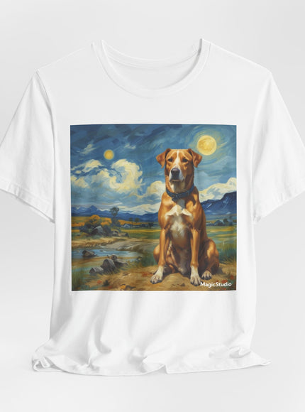 "Dog - Vincent van Gogh Style" V.1 Unisex Jersey Short Sleeve Tee