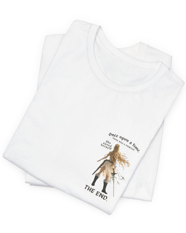 "She Saved Herself" (ink both sides) Unisex Jersey Short Sleeve Tee